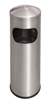 Compact Rounded Top Stainless Steel Waste Receptacle - Model #: DC129SS