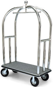 Stainless Steel Birdcage Bellman's Cart