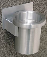 Wall Mounting Cigarette Ashtray with a Sand Urn Top - Satin Aluminum. 203 SA - 203SA Wall Mounting Cigarette Ashtray with a Sand Urn Top - Satin Aluminum. 203 SA - 203SA