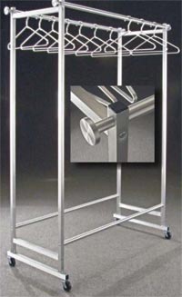 Rolling Garment Rack - Double Bar