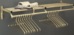 Wall Mounted Brass Coat Rack