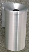 Tall Slim, Wall Cigarette Butt Receptacle with Funnel Top