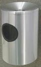 Wall Mounting Ash Trash Receptacle - Satin Aluminum