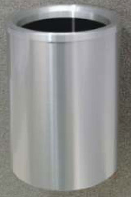 Round Aluminum Waste Receptacle - Wall Mounted - GLRF813-SA