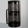 Perforated Metal Trash Receptacles