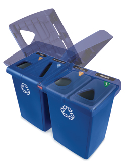 Blue Recycling Container (Open Lid)