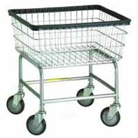 Deluxe Wire Laundry Cart with Casters / Wheels - Laundry Hamper