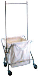 Collapsable Laundry Cart with Garment Rack Bar - 652C53C