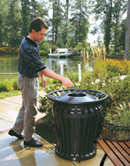 Large Industrial Strength Outdoor Trash Can - Heavy Duty Steel