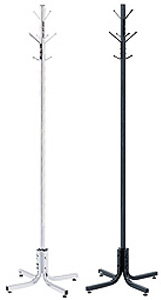 Standard Metal Coat Tree - Chrome & Black - Model # SFC4163