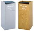 Large Capacity Push Door Waste Receptacle with Tray Top