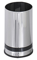 Small Metal Waste Receptacle with Chrome Finish- Model #: SFC9805