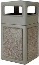 38 Gallon StoneTac Plastic Waste Recepacle