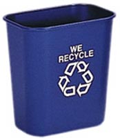 Blue Desk Side Personal Recycling Bin