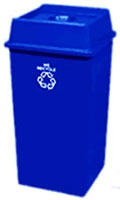 50 Gallon Can Recycling Container by Rubbermaid - Plastic - Blue - Square 3959 2791 50 Gallon Can Recycling Container by Rubbermaid - Plastic - Blue - Square 3959 2791