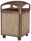 48 Gallon Stone Panel Waste Receptacle