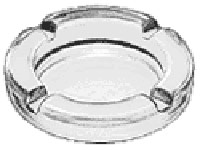 Circular Glass Cigarette Ashtray - 4.5 inches