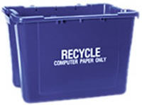 Blue 'Computer Paper Only' Recycling Bin Blue 'Computer Paper Only' Recycling Bin
