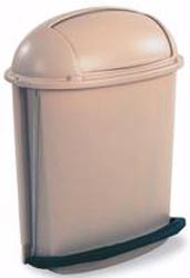 Slim Rolltop Step-On Waste Receptacle