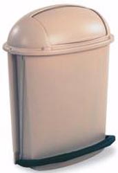 Slim Rolltop Step-On Waste Receptacle