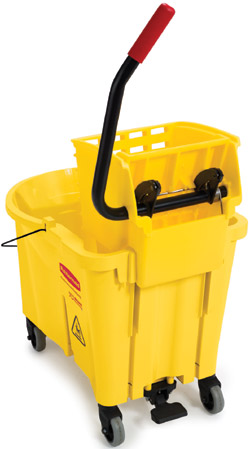 Foot Pedal Mop Bucket & Wringer - Large Capacity - Yellow