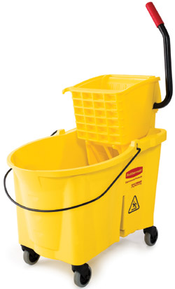 Extra Lage Capacity Mop Bucket & Wringer with Foot Pedal SWP6186-YEL