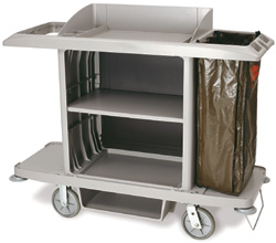 Metal Maids Cart with Laundry Bag Metal Maids Cart with Laundry Bag