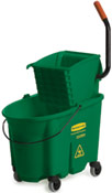Mop Bucket with Wheels & Wringer (Green)