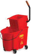 Heavy Duty Mop Bucket and Wringer (Red)