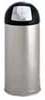 Push-Door Satin Stainless Trash Receptacle