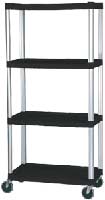 Mobile Shelving Cart with Wheels / Casters - Rubbermaid 
