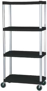 Rubbermaid Mobile Shelving Cart - 4 Shelves