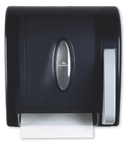 Push Paddle Paper Towel Dispenser - Black - Wall Mounted
