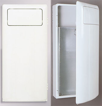 Wall Mounted Waste Receptacle / Trash Can - Metal