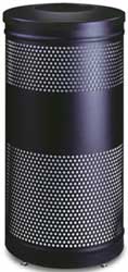 Matching 25 Gallon Perforated Waste Receptacle - Charcoal
