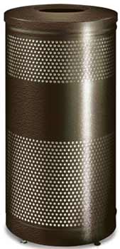 25 Gallon Perforated Waste Receptacle - Bronze
