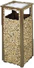Tall Ash Trash Outdoor Waste Receptacle