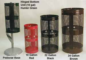 Perforated Outdoor Waste Receptacles