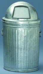 Galvanized Outdoor Garbage Can with Dome Top - Witt Industries / Products
