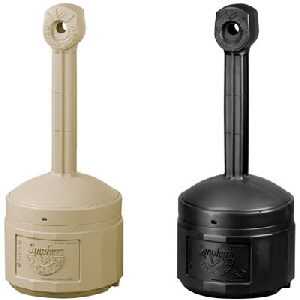 BigDome Cigarette Ashtray Receptacle (Tan & Black)