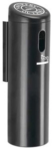 Wall Mount Cigarette Ashtray Post in Black