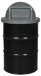 Metal Drum Waste Receptacle